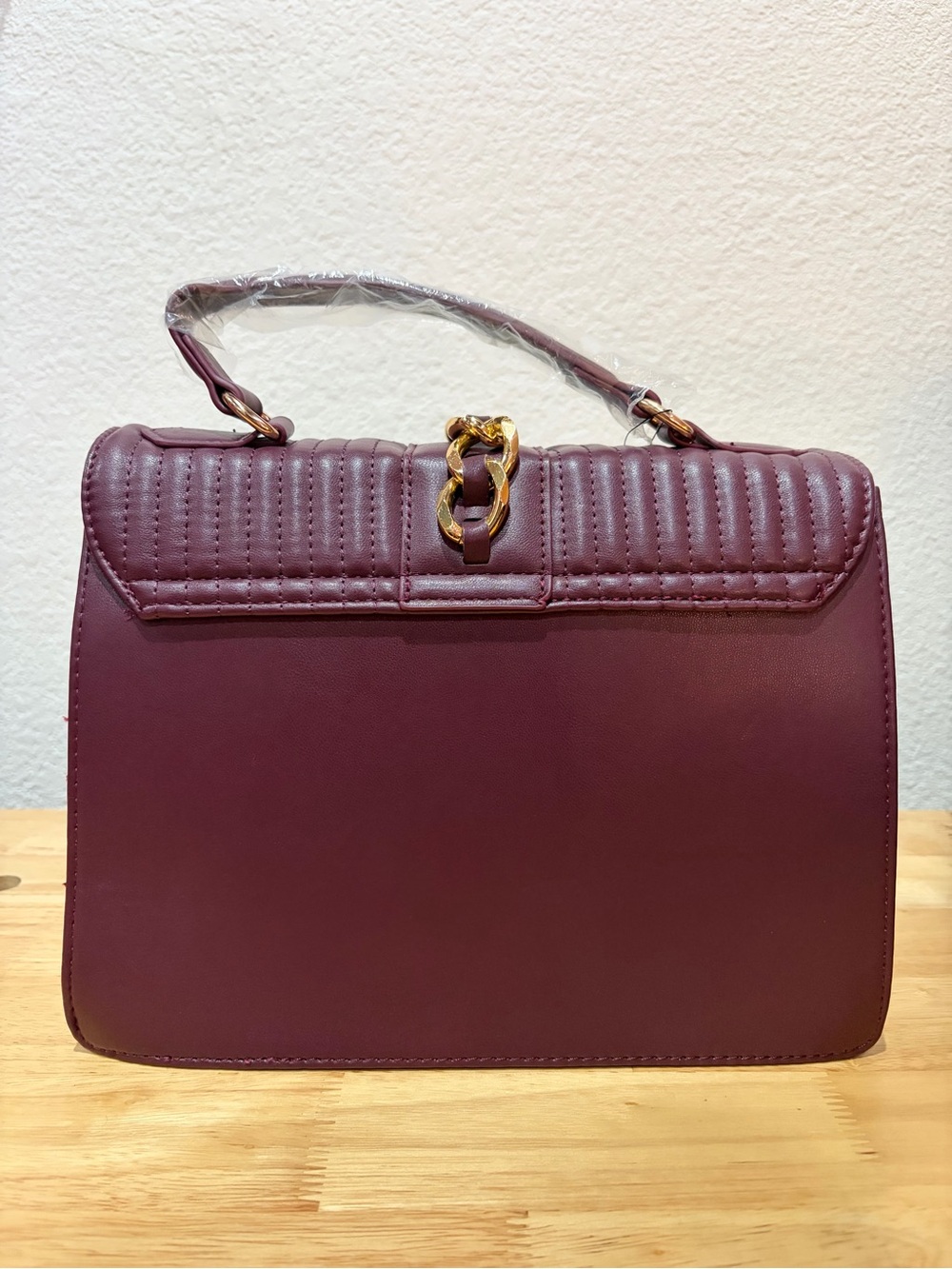 NWT Badgley Mischka BM-4180 Plum Quilted Vegan Leather Crossbody Bag MSRP $179 ๐ - Picture 8 of 10